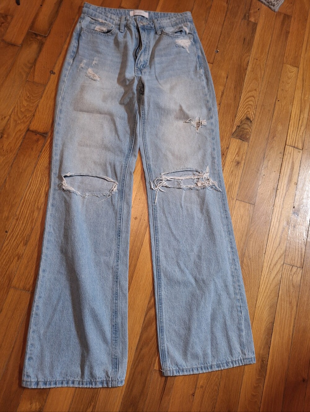 Vervet Destroyed Light Blue Jeans Ladies 27 Style T5346